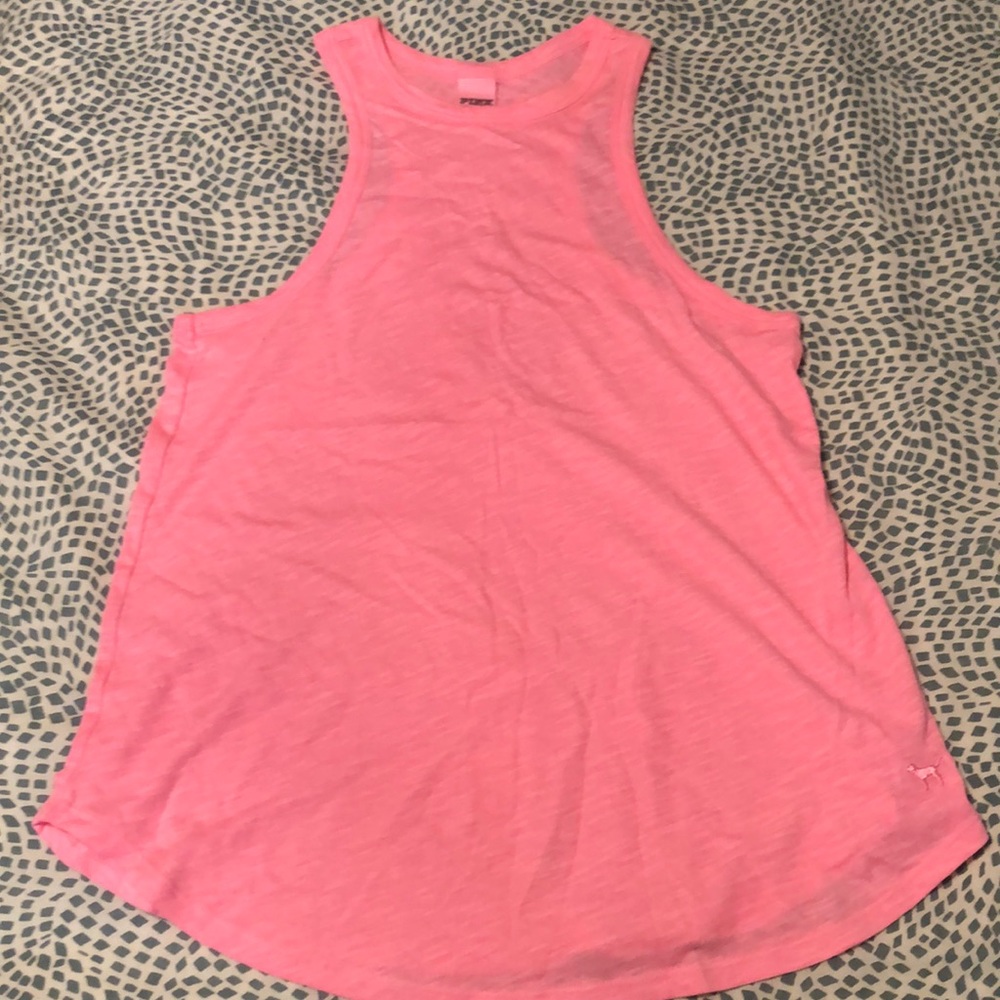 Used VS Pink Pink Racerback Tank Top